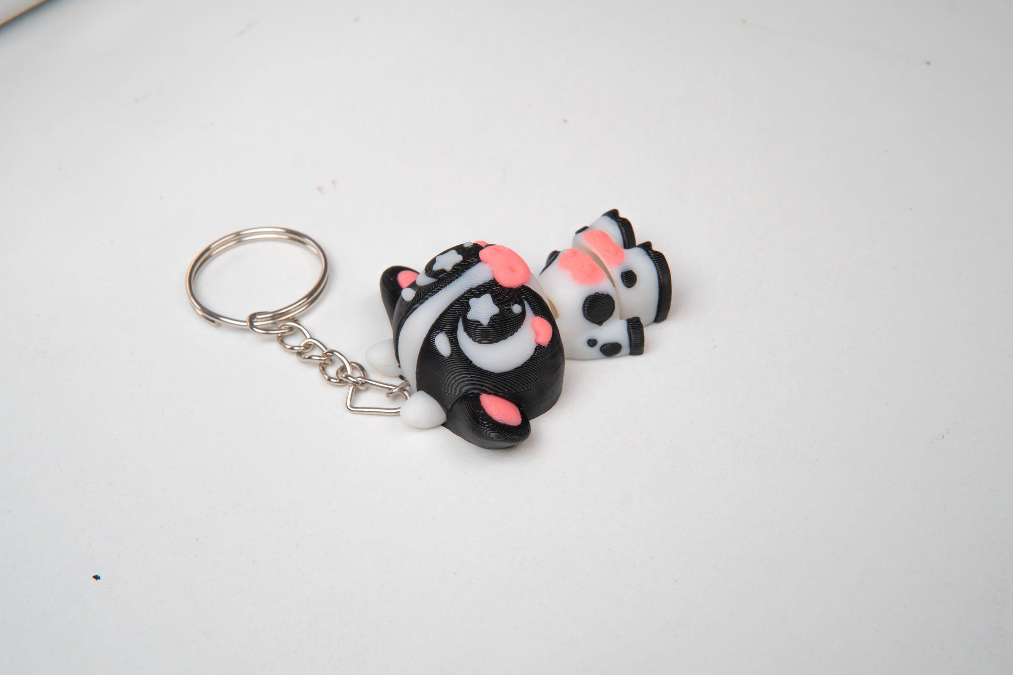 Flexi Brown Cow Keytag
