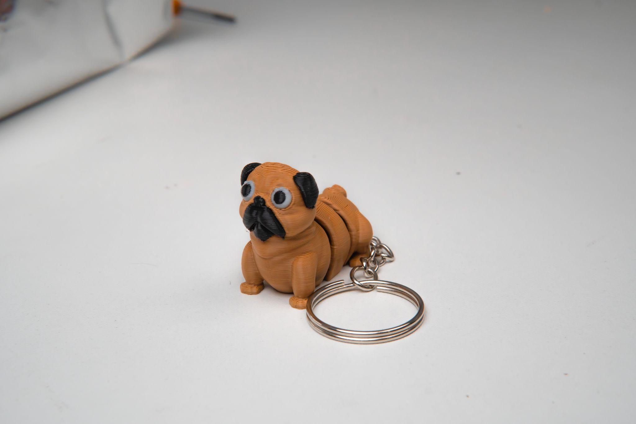 Flexi pug Keytag